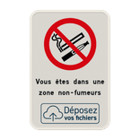 Interdiction de fumer - Texte personnalisé - Logo personnalisé