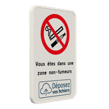 Interdiction de fumer - Texte personnalisé - Logo personnalisé