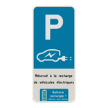 Panneau borne de recharge personnalisable - 400x900mm