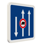 Panneau C24a – Conditions particulières de circulation par voie