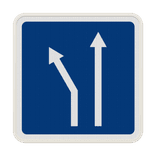 Panneaux C24b – Voies affectées (2 voies)