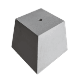 Support en béton avec filetage M16 - gris - 20x20x20