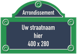 Straatnaambord Parijs - Personaliseerbaar - 400x280mm