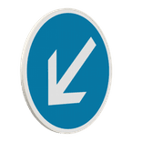 Panneau B21a2 – Contournement obligatoire par la gauche