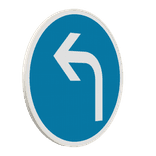 Panneau B21c2 – Direction obligatoire à gauche à la prochaine intersection