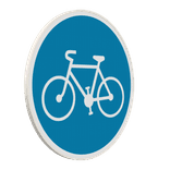Panneau B22a – Piste ou bande obligatoire pour les cycles