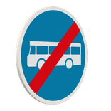 Panneau B45 – Fin de voie réservée aux véhicules des services réguliers de transport en commun