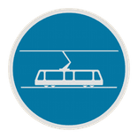 Panneau B27b – Voie réservée aux tramways