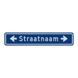 Straatnaambord 14 karakters 800x150 mm met pijl NEN 1772