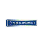 Straatnaambord 18 karakters 1000x150 mm NEN 1772