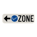 Panneau d'information - Flèche directionnelle - zone fumeur