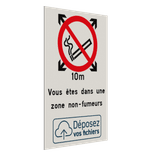 Interdiction de fumer - Texte personnalisé - Logo personnalisé