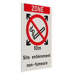 Zone - Interdiction de fumer - Texte personnalisé