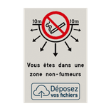 Interdiction de fumer - Texte personnalisé - Logo personnalisé