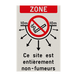 Zone - Interdiction de fumer - Texte personnalisé