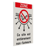 Zone - Interdiction de fumer - Texte personnalisé