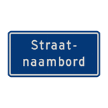 Straatnaambord 20 karakters 600x300 mm 2 regelig NEN 1772
