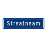Straatnaambord 11 karakters 800x200 mm NEN 1772