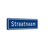 Straatnaambord 11 karakters 800x200 mm NEN 1772