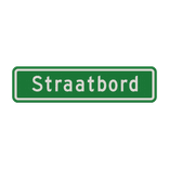 Straatnaambord groen 10 karakters 600x150mm