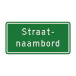 Straatnaambord groen 20 karakters 600x300 mm 2 regelig NEN 1772