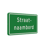 Straatnaambord groen 20 karakters 600x300 mm 2 regelig NEN 1772