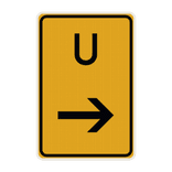 Verkehrsschilder 455.1-21 Umleitung mit Pfeil rechts - reflektierend