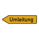 Umleitungsschilder 454-10 Umleitung linksweisend - reflektierend