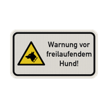 Warnschilder - Warnung vor freilaufendem Hund