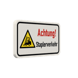 Schild Achtung Staplerverkehr - reflektierend