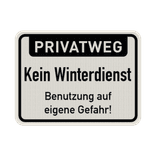 Verkehrsschild Privatweg Kein Winterdienst - reflektierend