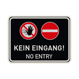 Schild Kein Eingang (no entry) - reflektierend