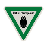 Verkehrsschild Naturschutzgebiet, Piktogam Eule - reflektierend