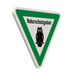 Verkehrsschild Naturschutzgebiet, Piktogam Eule - reflektierend