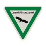 Verkehrsschild Landschaftsschutzgebiet, Piktogam Adler - reflektierend