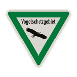 Verkehrsschild Vogelschutzgebiet, Piktogam Adler - reflektierend