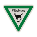 Verkehrsschild Wildruhezone - reflektierend