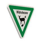 Verkehrsschild Wildruhezone - reflektierend