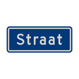Straatnaambord 06 karakters 500x200 mm NEN 1772
