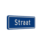 Straatnaambord 07 karakters 600x200 mm NEN 1772