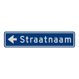 Straatnaambord 12 karakters 900x200 mm met pijl NEN 1772