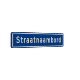 Straatnaambord 14 karakters 1000x200 mm NEN 1772
