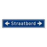 Straatnaambord 14 karakters 1000x200 mm met pijl NEN 1772