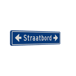 Straatnaambord 14 karakters 1000x200 mm met pijl NEN 1772