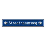 Straatnaambord 17 karakters 1180x200 mm met pijl NEN 1772