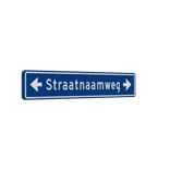 Straatnaambord 17 karakters 1180x200 mm met pijl NEN 1772