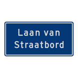 Straatnaambord 22 karakters 800x400 mm NEN 1772