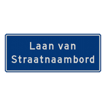 Straatnaambord 28 karakters 1000x400 mm NEN 1772