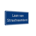 Straatnaambord 28 karakters 1000x400 mm NEN 1772