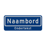 Straatnaambord 08 karakters 500x200 mm + ondertekst NEN 1772